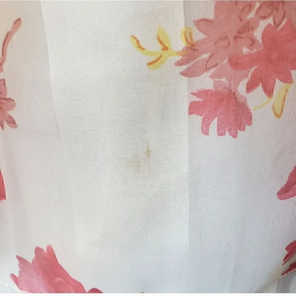 VINTAGE Sheer Floral Scarf